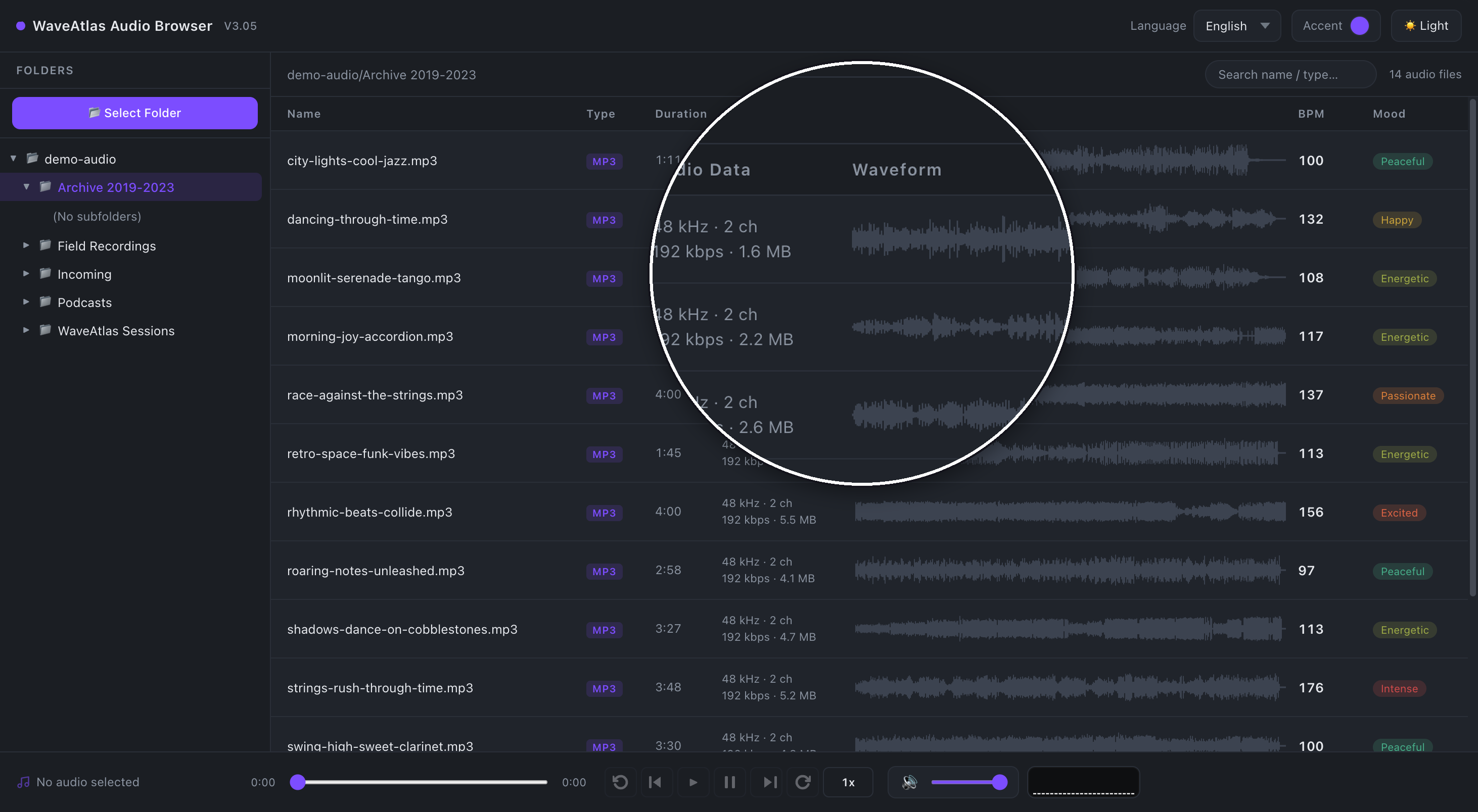 Waveform List